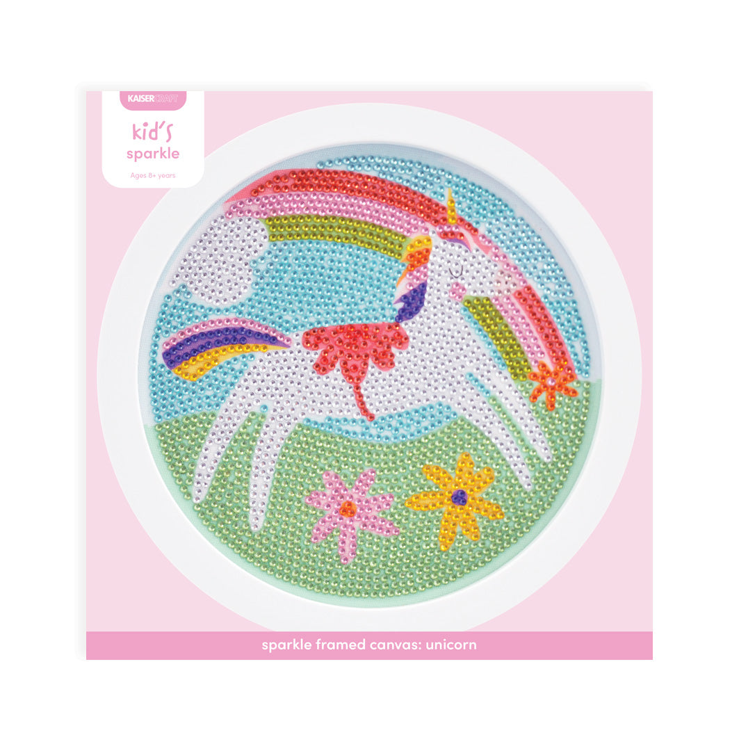 Kaiser Creative Club - Kids Sparkle Framed Canvas - UNICORN